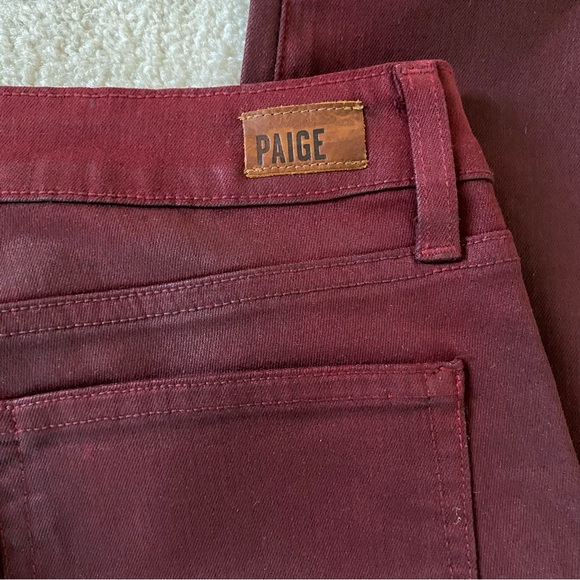 NEW Paige $189 Verdugo Ankle Coated Skinny Jeans, Shiraz Silk - Picture 6 of 8